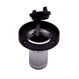 Perko Gas Fill f/1-1/2' Hose - Chrome Plated Zinc, Black Flange