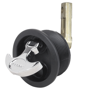 Perko Flush Mount Latch - Straight Cam Bar - 2.5' Hole - Black