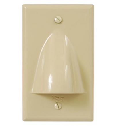 FACEPLATE, 1-GANG, BULK NOSE, IVORY