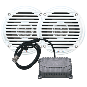 JENSEN CPM50 Bluetooth Amplifier Package w/JAHD240BT 80W, 2-Channel Bluetooth Amplifier & MS5006 5' Speakers