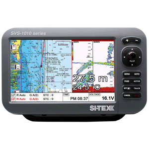 SI-TEX SVS-1010CF-E 10' Chartplotter/Sounder Combo w/External GPS Antenna & Navionics+ Card