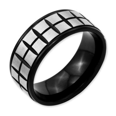 Brushed Mixed Metal Wedding Band - BC Clark