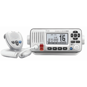 Icom M424G Fixed Mount VHF Marine Transceiver w/Built-In GPS - Super White