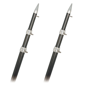 Rupp Top Gun Outrigger Poles - Telescopic - Carbon Fiber - 18
