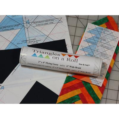 Triangles On A Roll Sew & Fold 50-3'X6' Flying Geese & 8' Braid