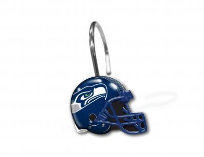 Seahawks OFFICIAL National Football League, Shower Curtain Rings [12 Rings Per Box]