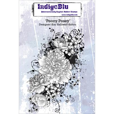 IndigoBlu Cling Mounted Stamp 7'X4.75'-Peony Posey