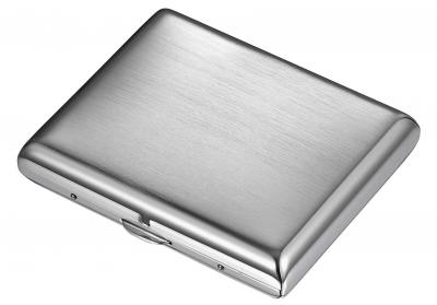 Visol 'Guard' Brushed Metal Cigarette Case - Free Engraving