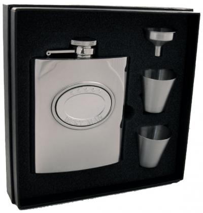 Visol 5 Stars Best Man Stainless Steel 8oz Deluxe Flask Gift Set