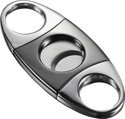 Visol Darth High Polish Silver & Gunmetal Cigar Cutter