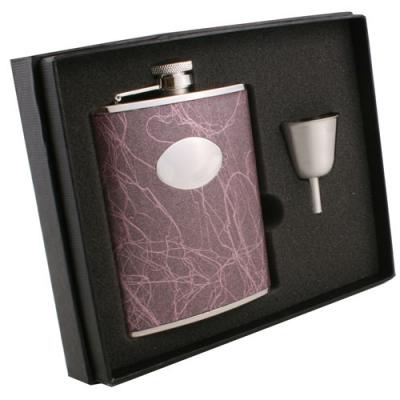 Visol Lighting Stainless Steel 6oz Flask Gift Set