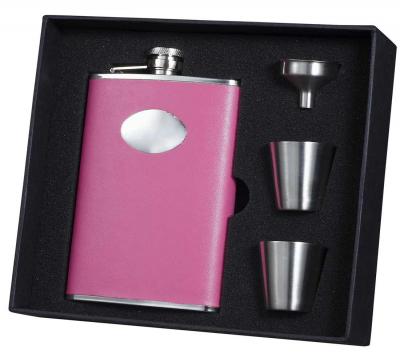 Visol Marilia Hot Pink 8 oz Deluxe Flask Gift Set