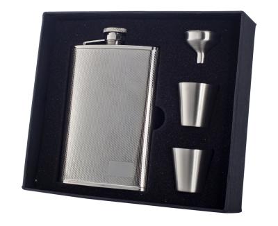 Visol Pixel Stainless Steel 8oz Deluxe Flask Gift Set