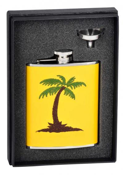 Visol Roxanne Black Leather 6oz Flask Gift Set
