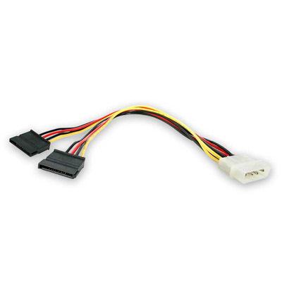 12'LP4 to 2x SATA Power YCable
