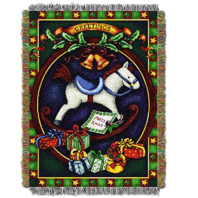 Holiday Hobby Horse  Licensed Holiday 48'x 60' Woven Tapestry Throw  by The Northwest Company