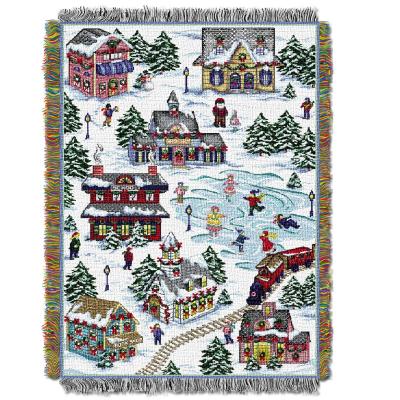 Snowy Village Licensed Holiday 48'x 60' Woven Tapestry Throw  by The Northwest Company