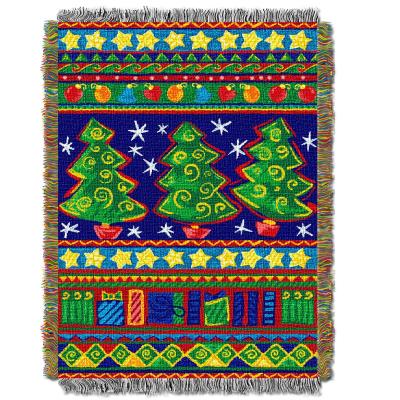 Tree Festivity Licensed Holiday 48'x 60' Woven Tapestry Throw  by The Northwest Company