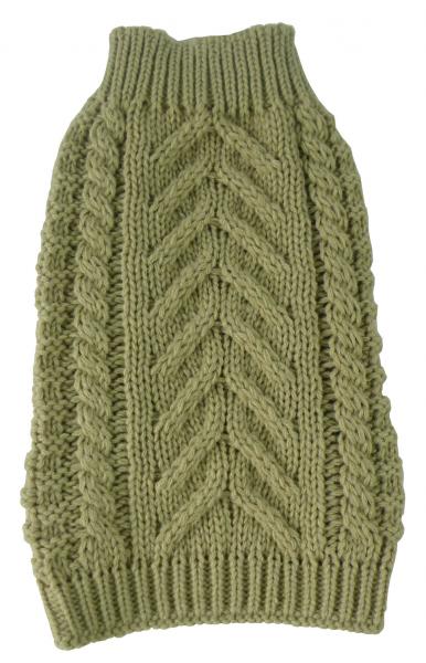 Swivel-Swirl Heavy Cable Knitted Fashion Designer Dog Sweater