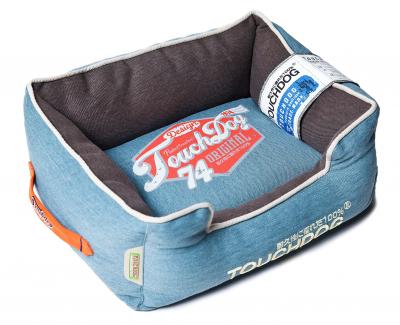 Touchdog Original Sporty Vintage Throwback Reversible Plush Rectangular Dog Bed