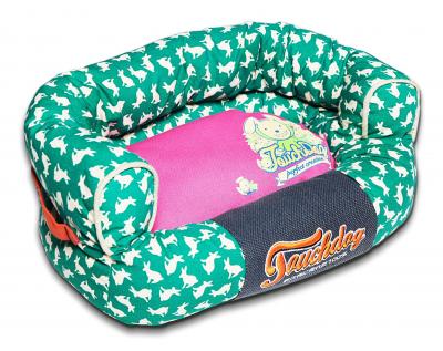 Touchdog Lazy-Bones Rabbit-Spotted Premium Easy Wash Couch Dog Bed