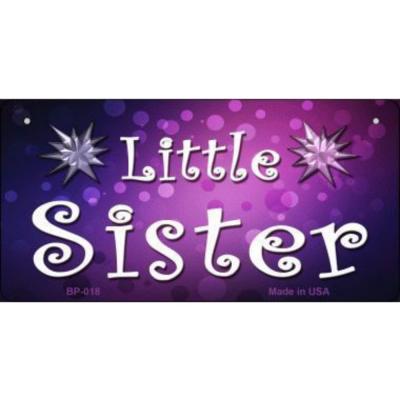 Little Sister Novelty Vanity Metal Bicycle License Plate Tag Sign