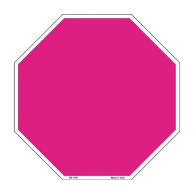 Pink Dye Sublimation Metal Novelty Octagon Stop Sign