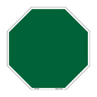 Green Dye Sublimation Metal Novelty Octagon Stop Sign