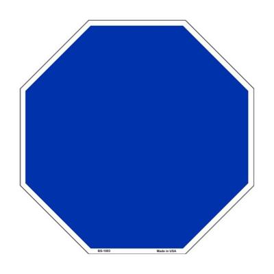 Blue Dye Sublimation Metal Novelty Octagon Stop Sign