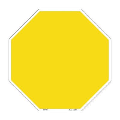 Yellow Dye Sublimation Metal Novelty Octagon Stop Sign