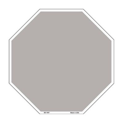 Grey Dye Sublimation Metal Novelty Octagon Stop Sign