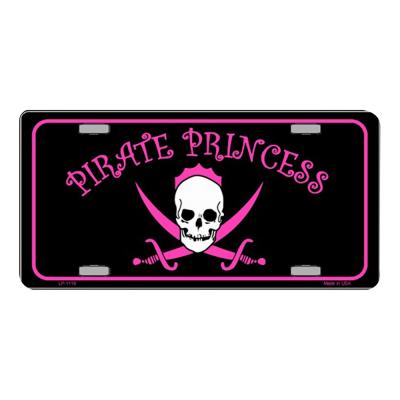 Pirate Princess Novelty Vanity Metal License Plate Tag Sign
