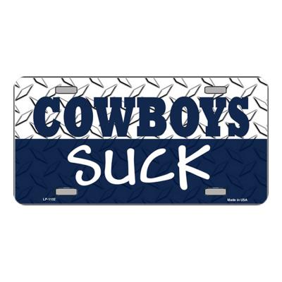 Dallas Cowboys Suck Novelty Vanity Metal License Plate Tag Sign