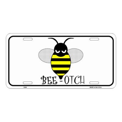 BEE-OTCH Novelty Vanity Metal License Plate Tag Sign