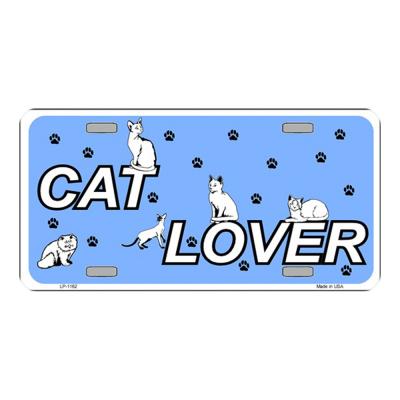Cat Lover Novelty Vanity Metal License Plate Tag Sign