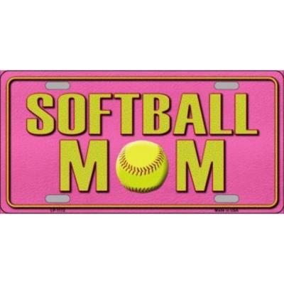 Softball Mom Novelty Vanity Metal License Plate Tag Sign
