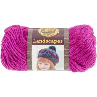 Lion Brand Landscapes Yarn-Fuchsia