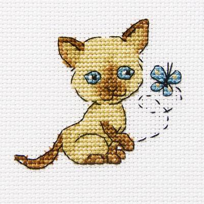 RTO Counted Cross Stitch Kit 3.25'X3.25'-Playful Lolla (14 Count)