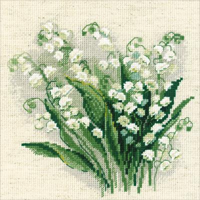 RIOLIS Counted Cross Stitch Kit 7.75'X7.75'-Lilly Of The Valley (14 Count)
