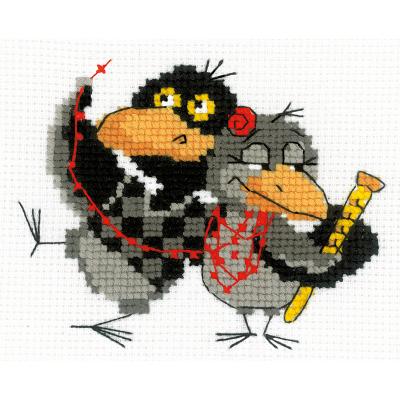 RIOLIS Counted Cross Stitch Kit 6.25'X5'-Two Ravens (10 Count)