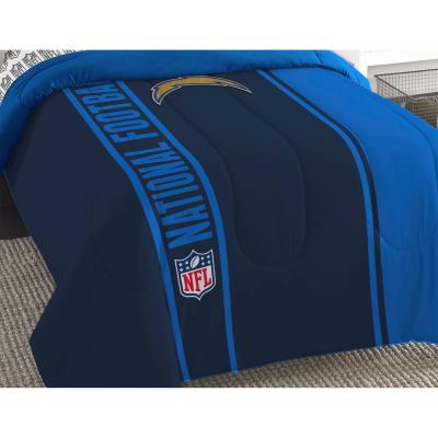 NFL San Diego Chargers Bed Comforter Set Football Team Logo Silhouette Stripe Bedding