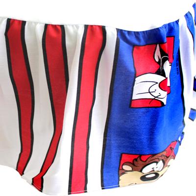 Looney Tunes Tweety Sylvester Patriotic Stripe Full Bedskirt