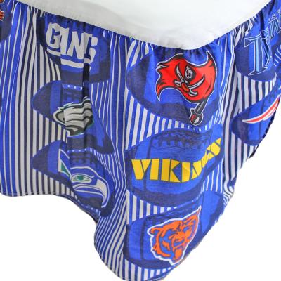 NFL Football Fever Twin Bedskirt All Teams Logo Bedding