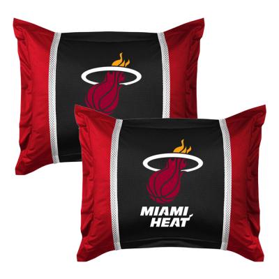 2pc NBA Miami Heat Pillow Sham Set Basketball Bedding