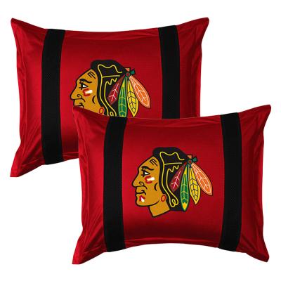 2pc NHL Chicago Blackhawks Pillow Shams Hockey Logo Bedding