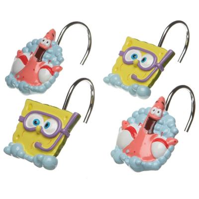 Spongebob Shower Curtain Rings Bubbly Fun Bath Accessories