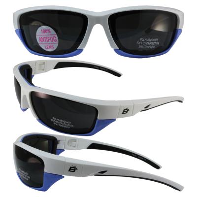 Oriole2 White/Light Blue Frame Smoke Lens With Removeable Padded Foam