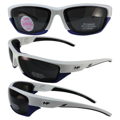 Switchback White/Dark Blue Frame Smoke Lens With Removeable Padded Foam