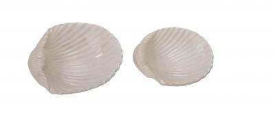 Ceramic Seashell Dish s/2