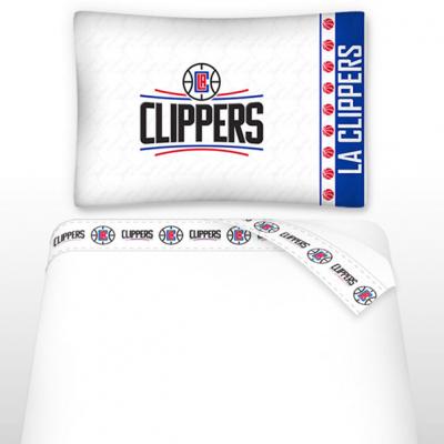 NBA Los Angeles Clippers Bed Sheet Set Basketball Team Logo Bedding Accessories